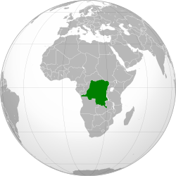 Location of Republic of Zaire