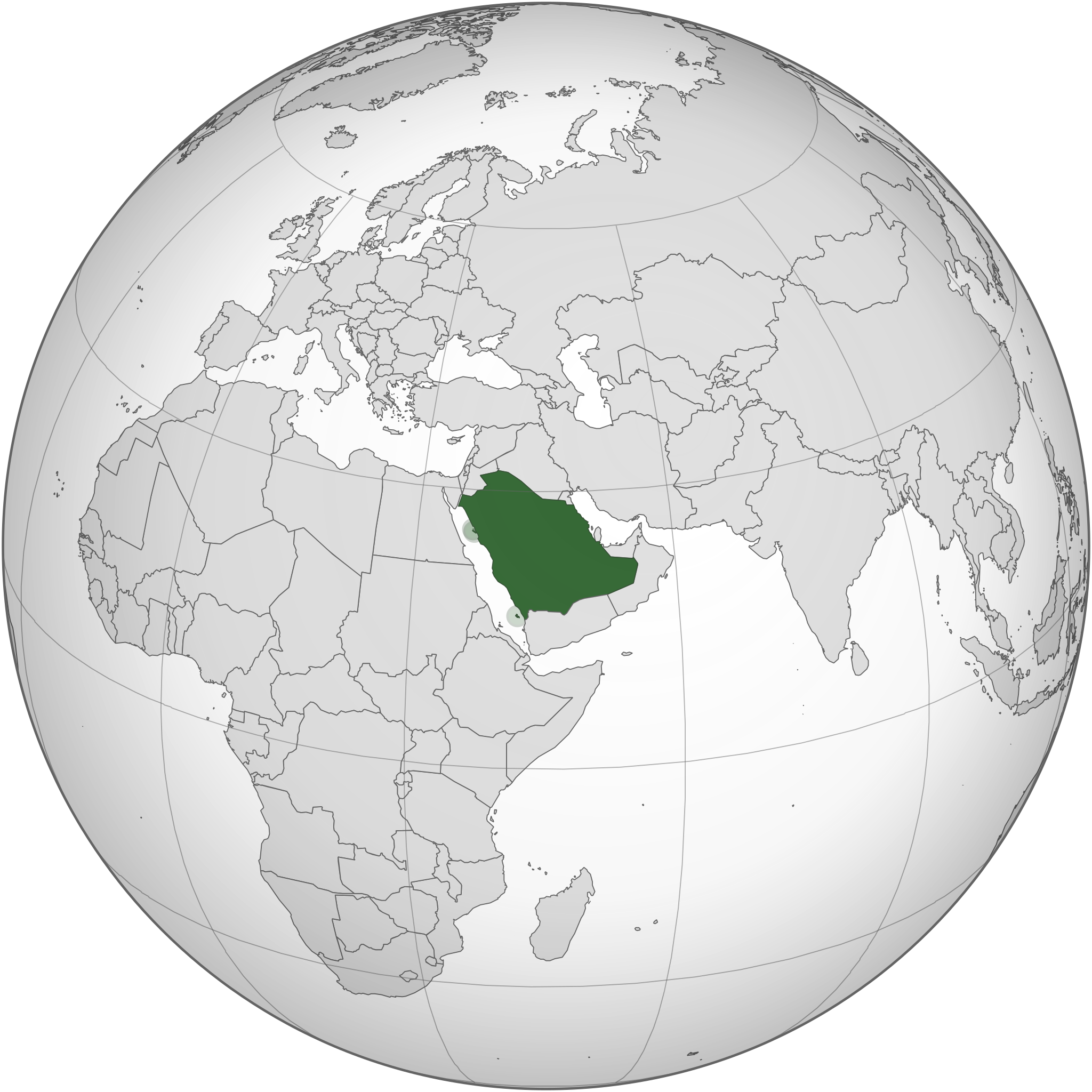 Location of Kingdom of Saudi Arabia