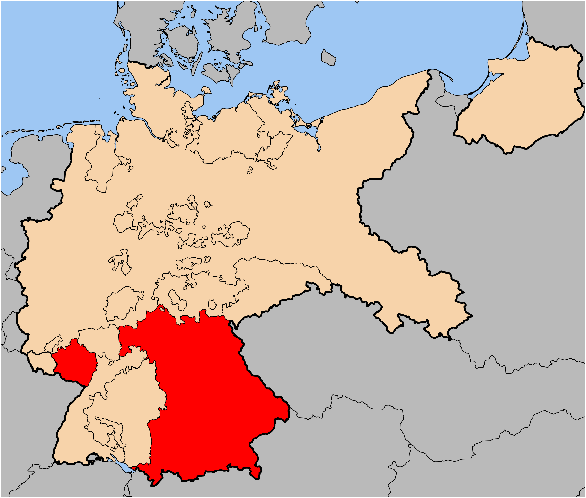 Location of Bavarian Soviet Republic (1919)