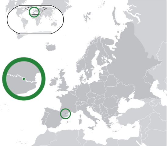 Location of Principality of Andorra