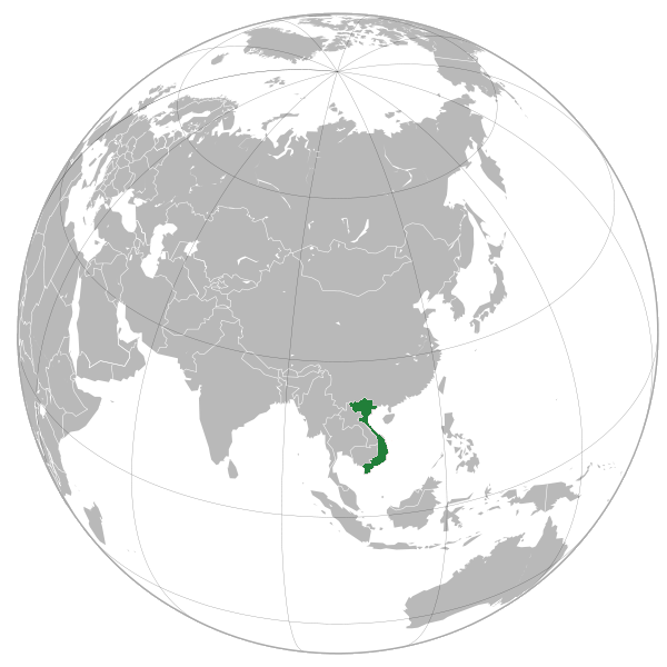 Location of Socialist Republic of Vietnam
