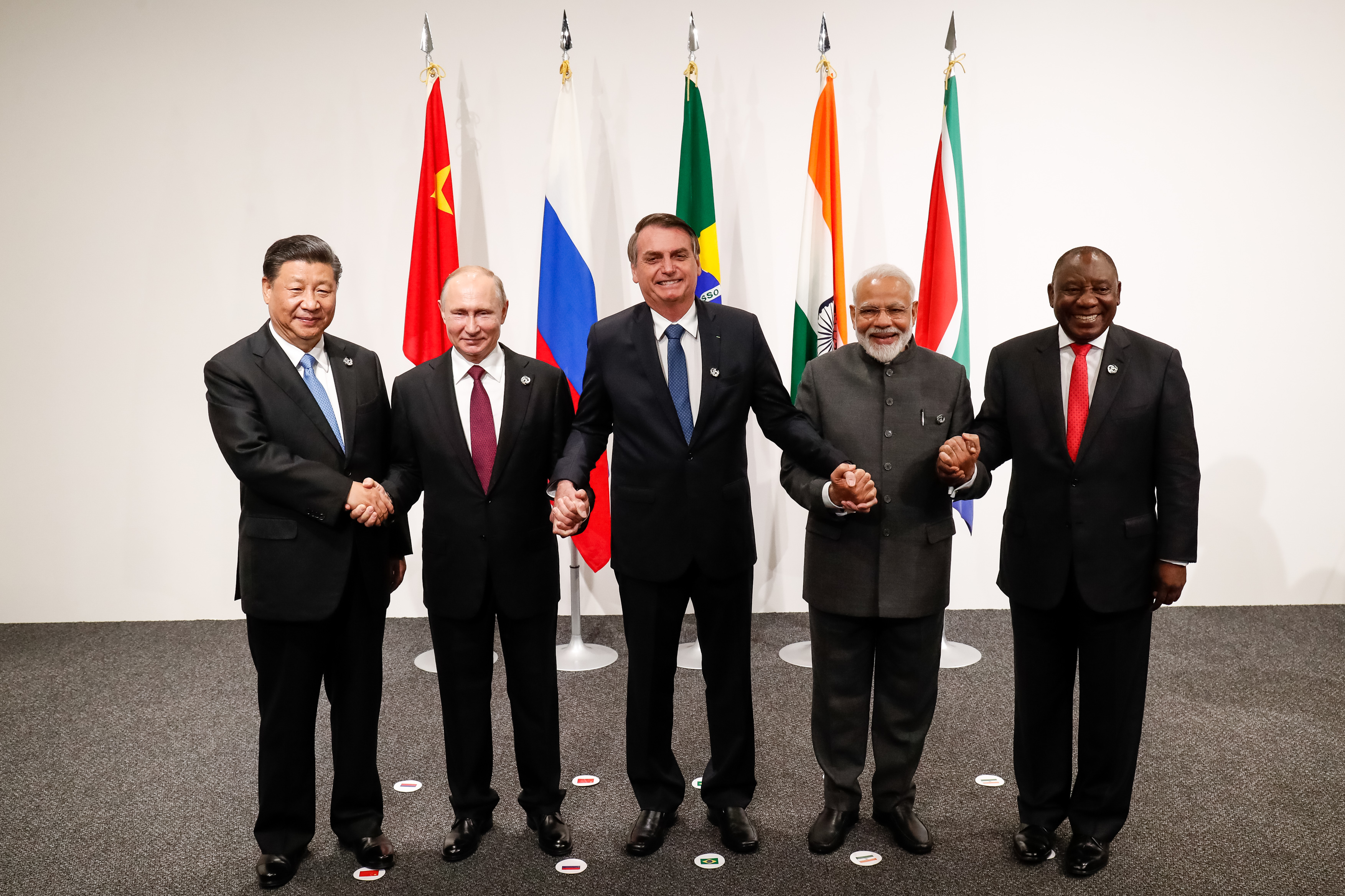 Informal meeting of the BRICS during the 2019 G20 Osaka summit.jpg