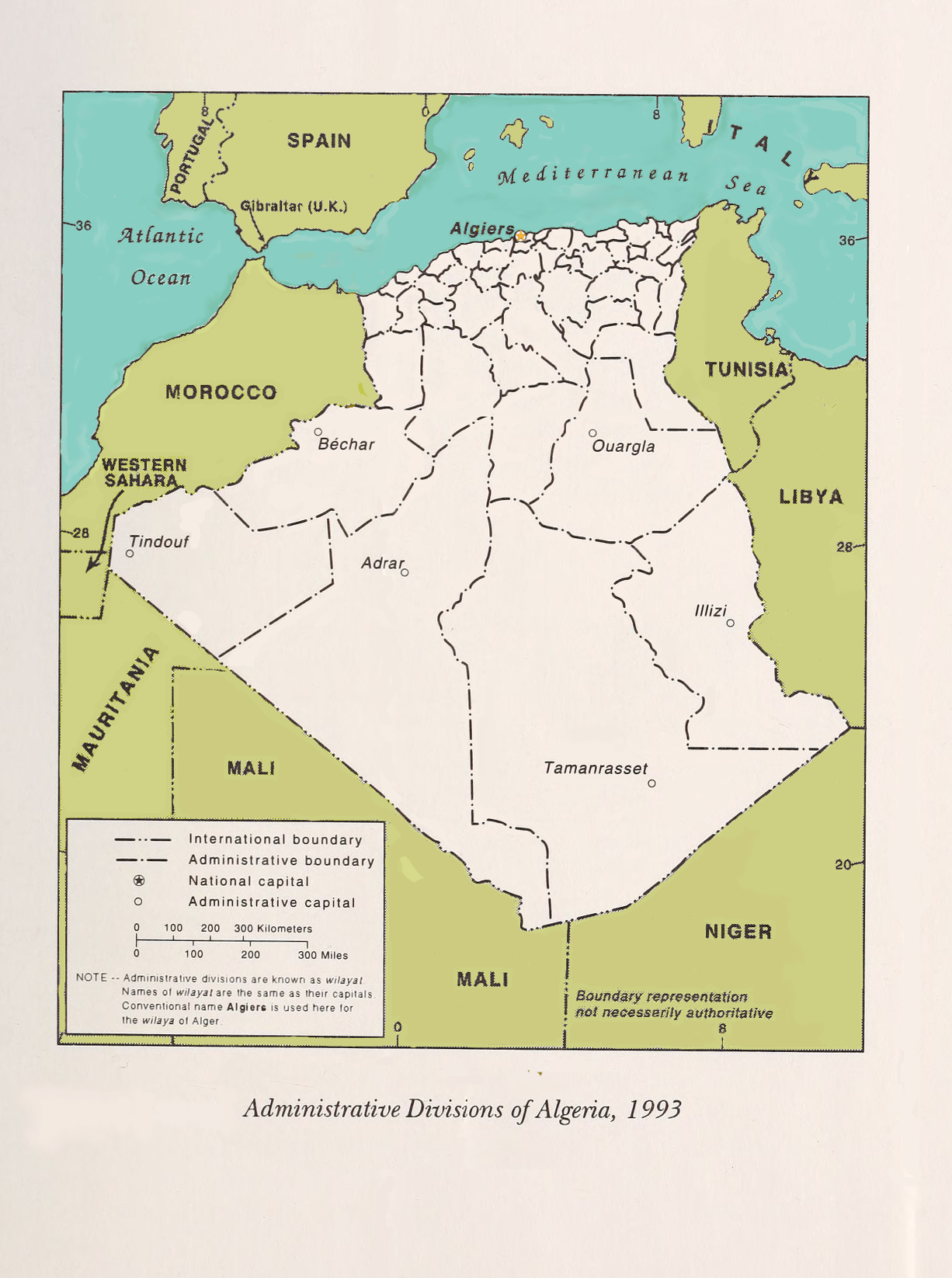 Location of People's Democratic Republic of Algeria