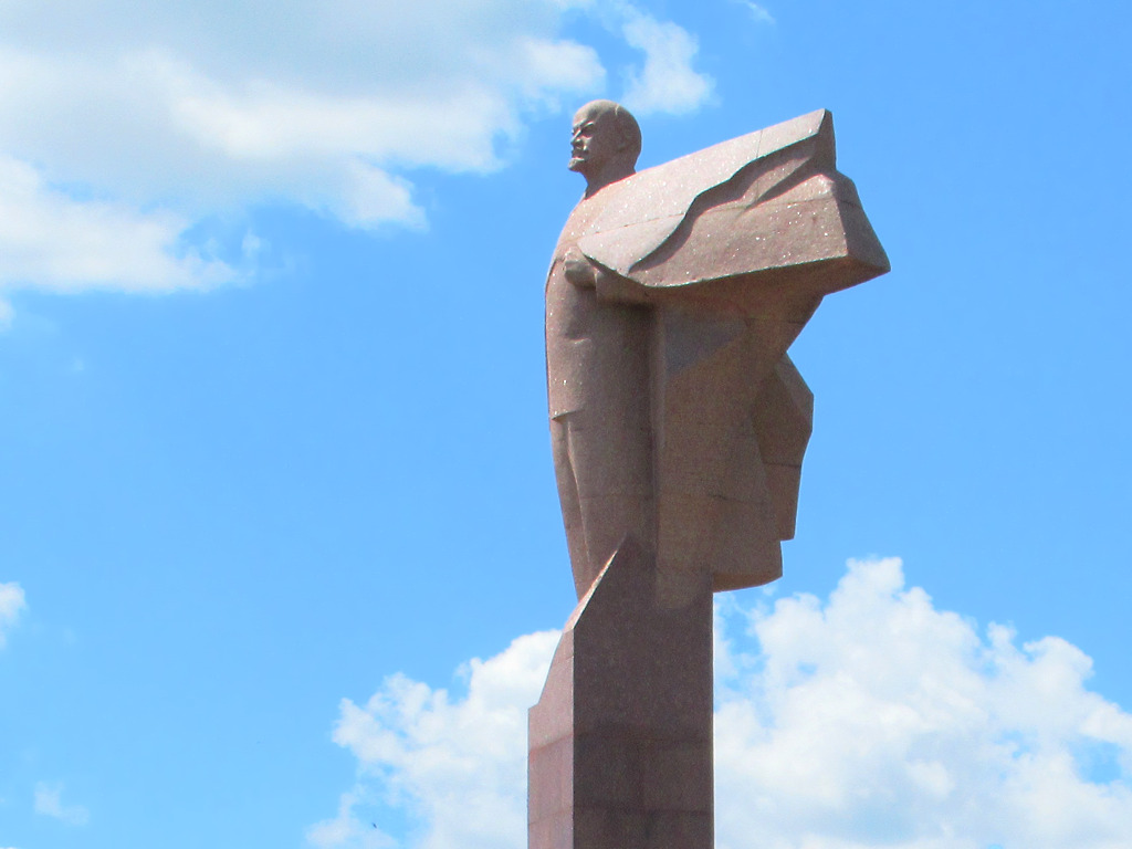A monument which shows Vladimir Lenin taking flight from Pridnestrovie's capital city, Tiraspol.