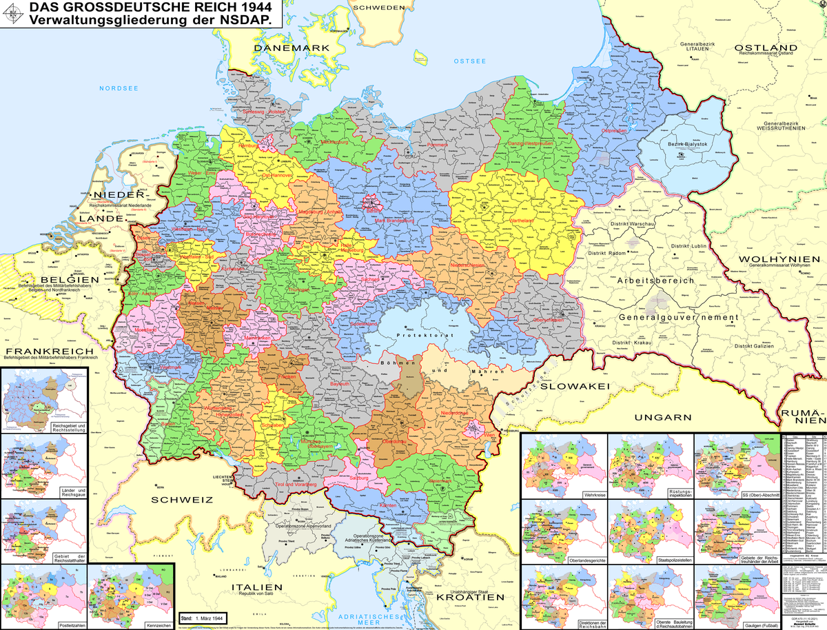Location of German Reich (1933–1943) Deutsches Reich Greater German Reich (1943–1945) Großdeutsches Reich
