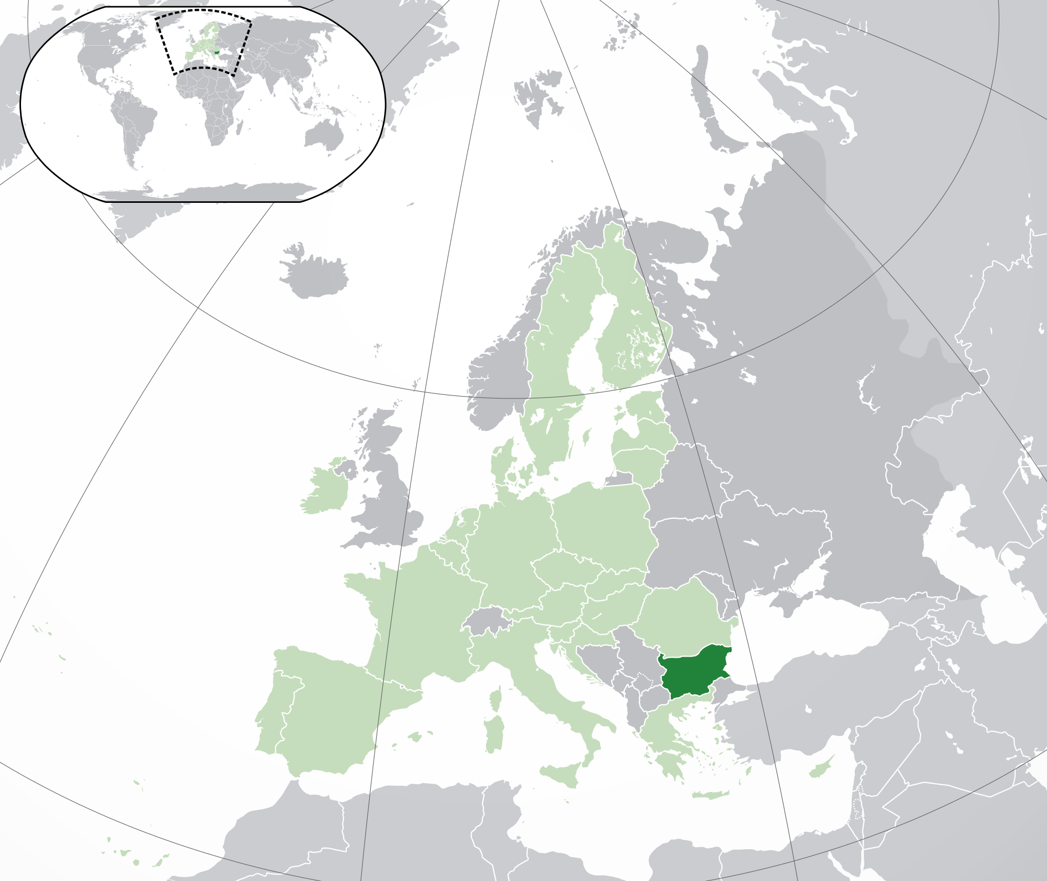 Location of Republic of Bulgaria