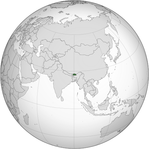 Location of Kingdom of Bhutan
