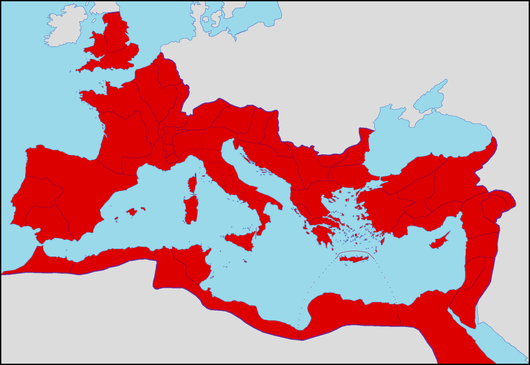 The Roman Empire in 280