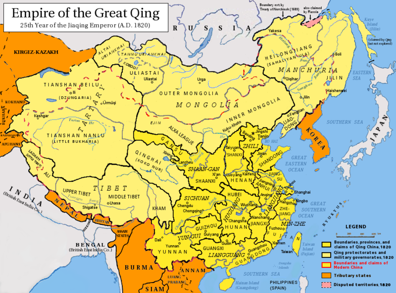 The Qing Dynasty in 1820 C.E.