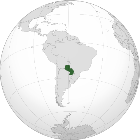 Location of Republic of Paraguay