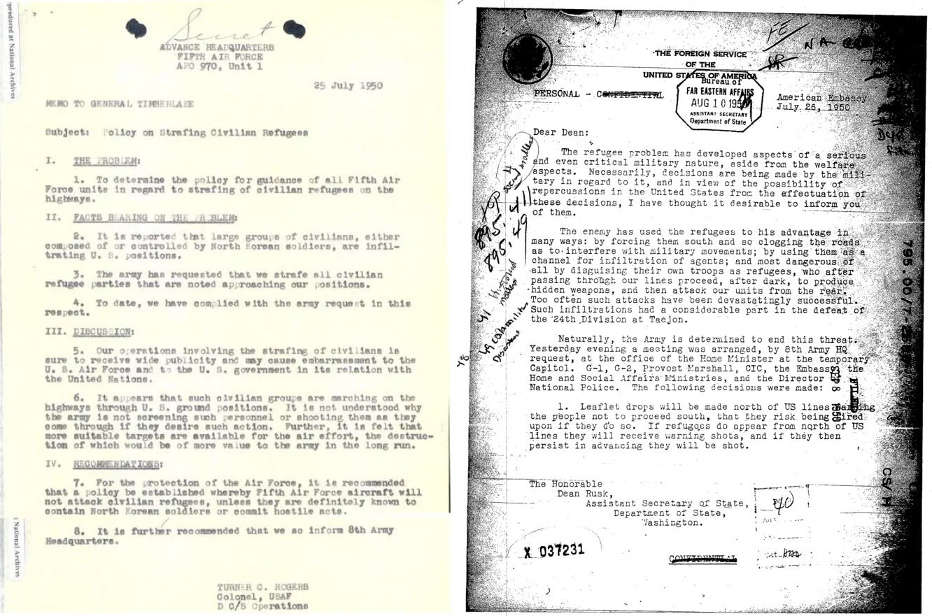 File:U.S. documents showing refugee policy early in Korean War.jpg