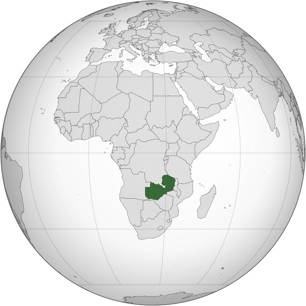 Location of Republic of Zambia