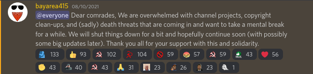 Bay Area415 message on Discord about death threats.png
