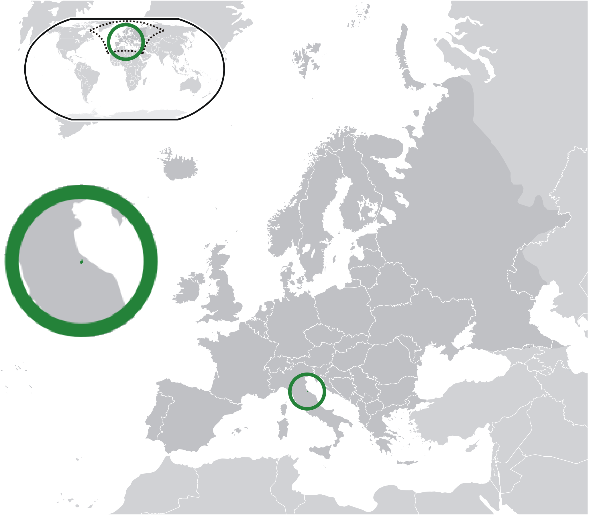 Location of Republic of San Marino