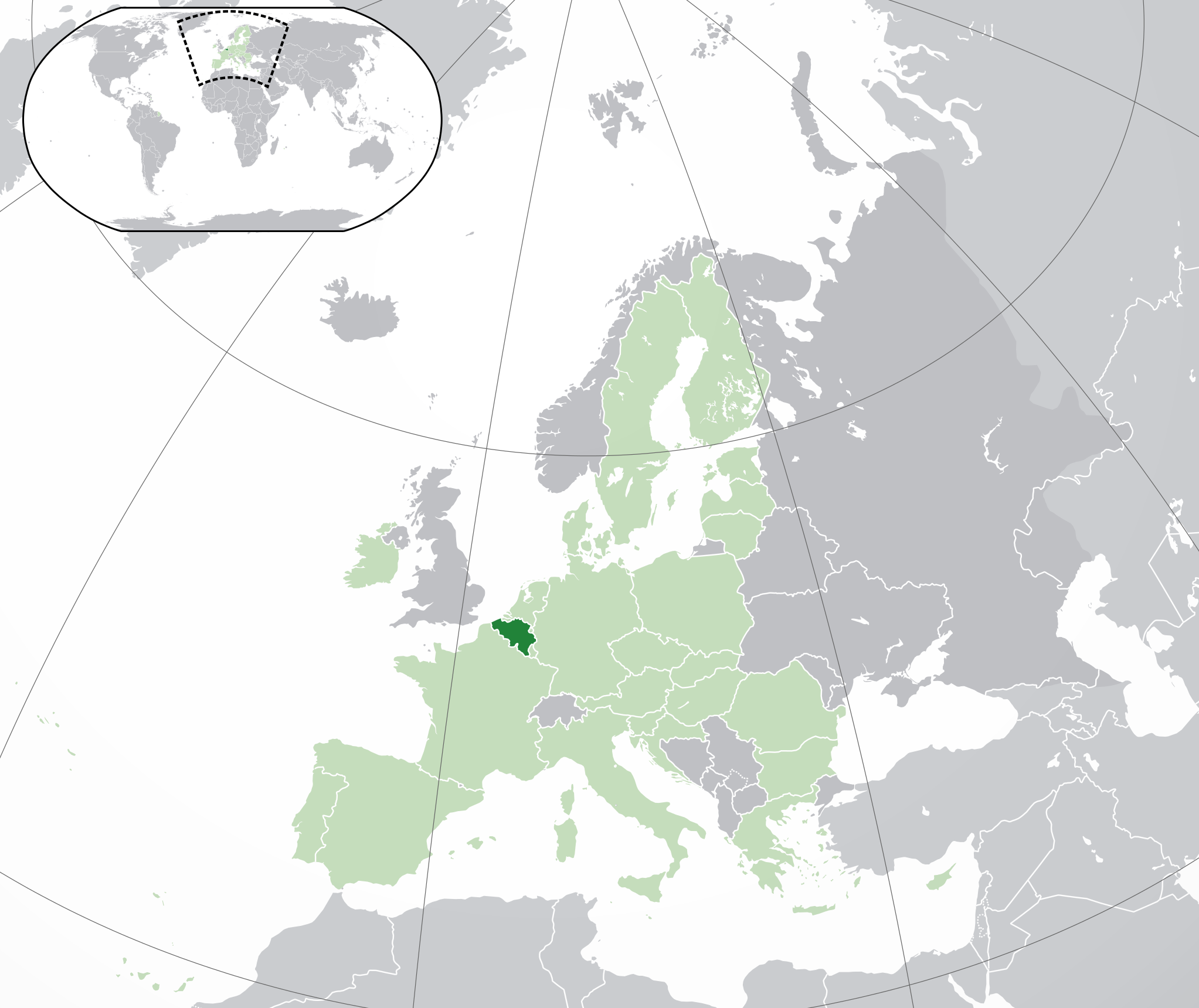 Location of Kingdom of Belgium