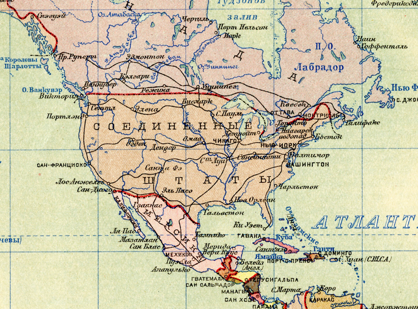 Map of USA from soviet atlas 1928.png