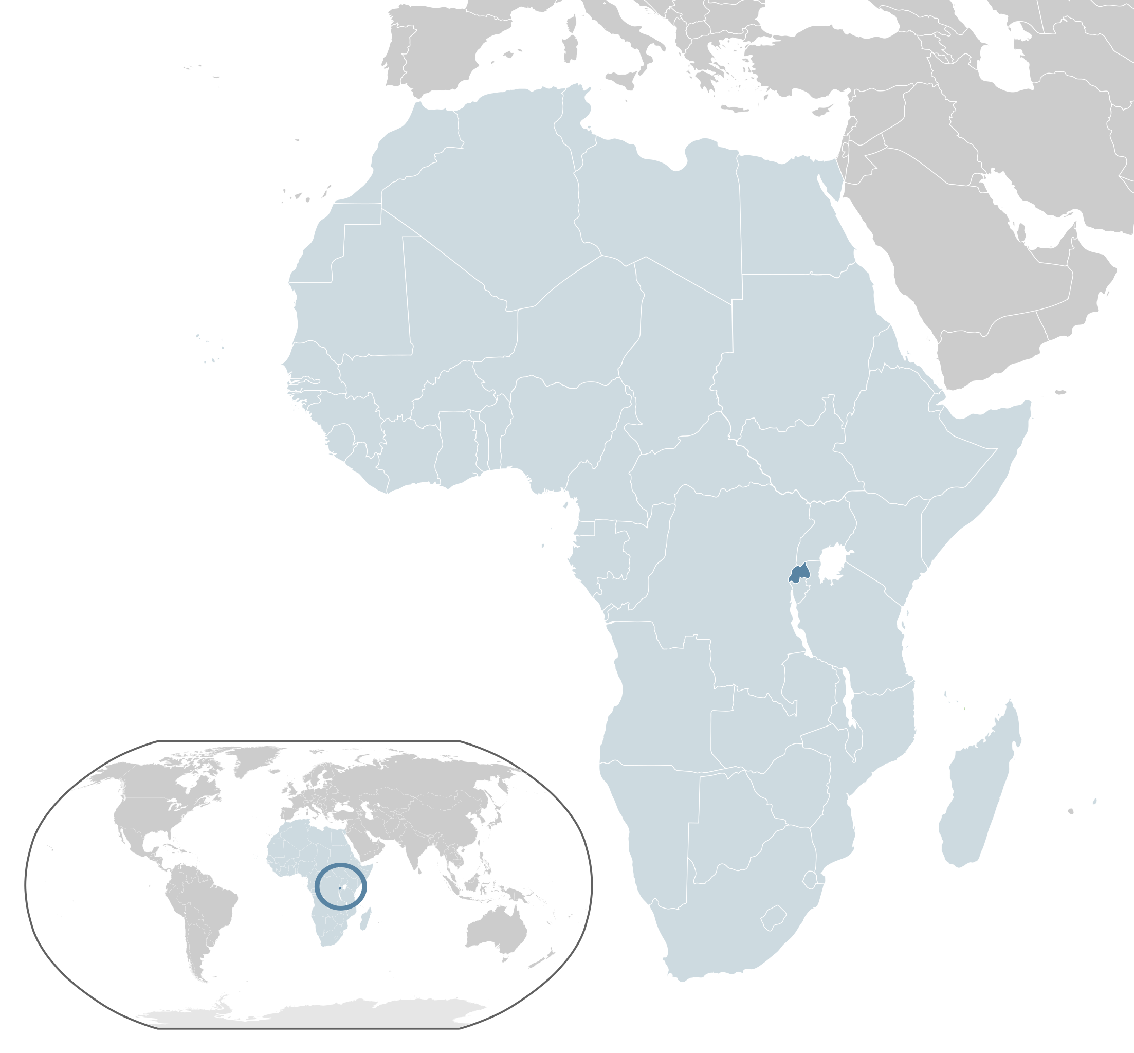 Location of Republic of Rwanda