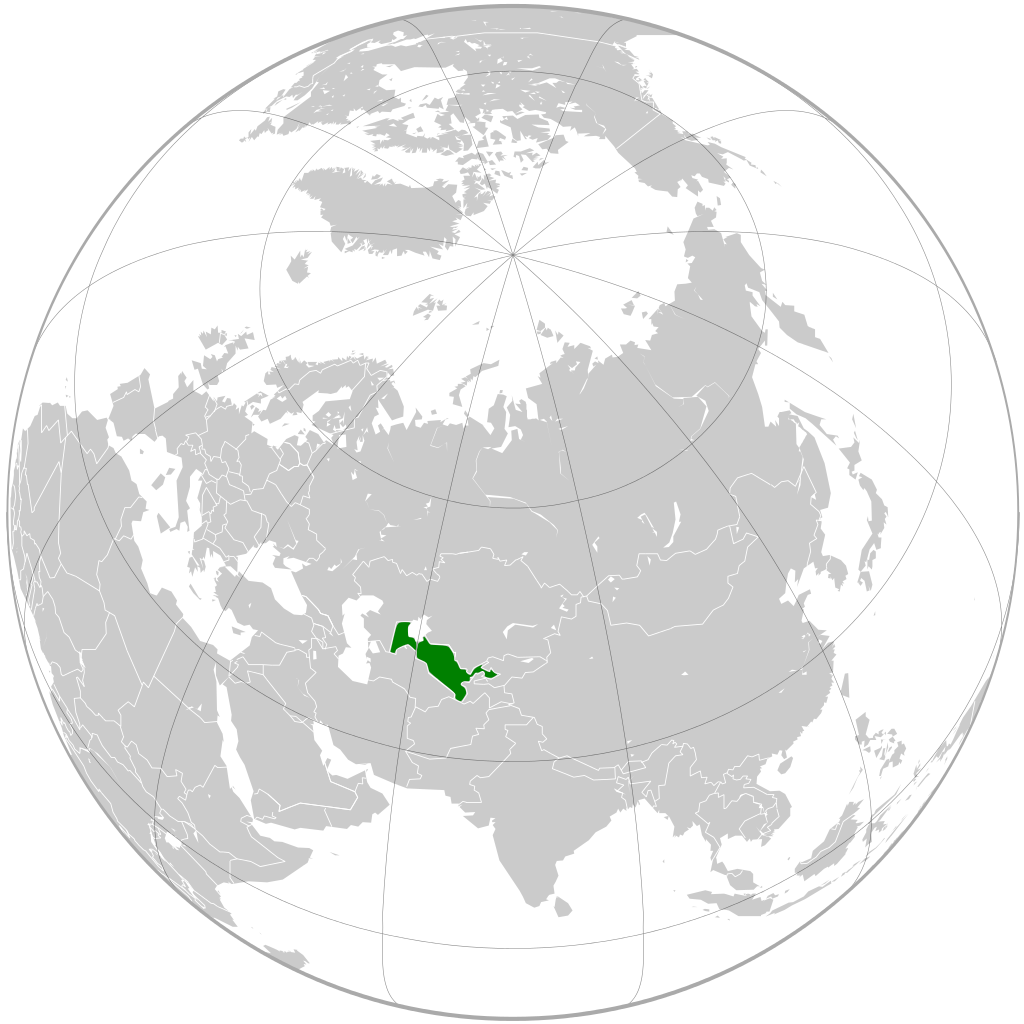 Location of Republic of Uzbekistan