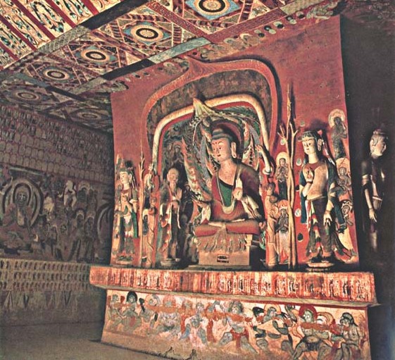 Cave temple chamber in Dunhuang.jpg