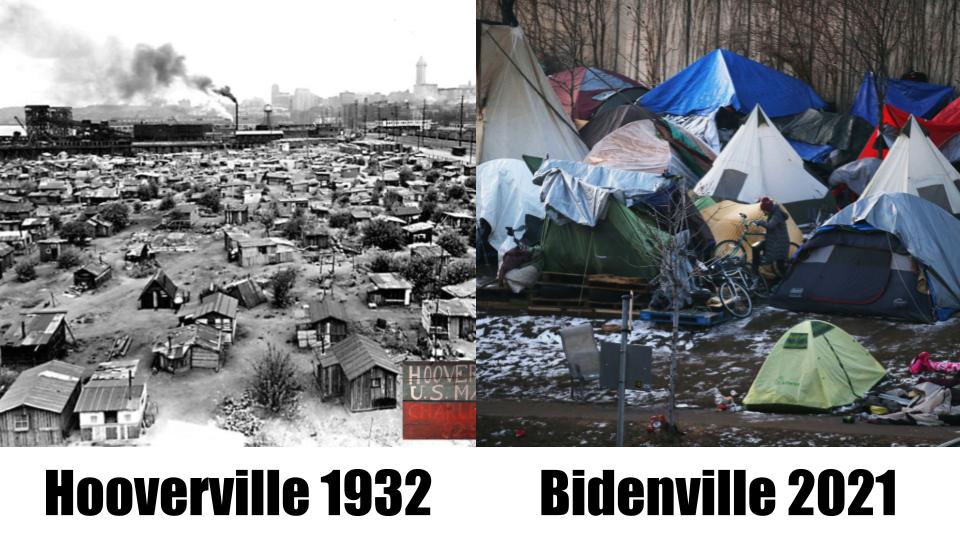 Poverty in America- Hooverville 1932 and Bidenville 2021.jpg