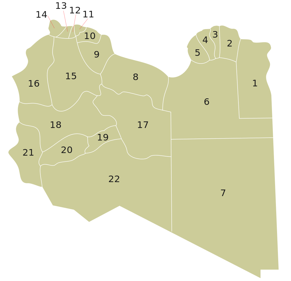 Map of Libyan People's Districts.png