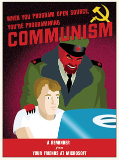 Thumbnail for File:Poster- When you program open source, you're programming Communism..jpg
