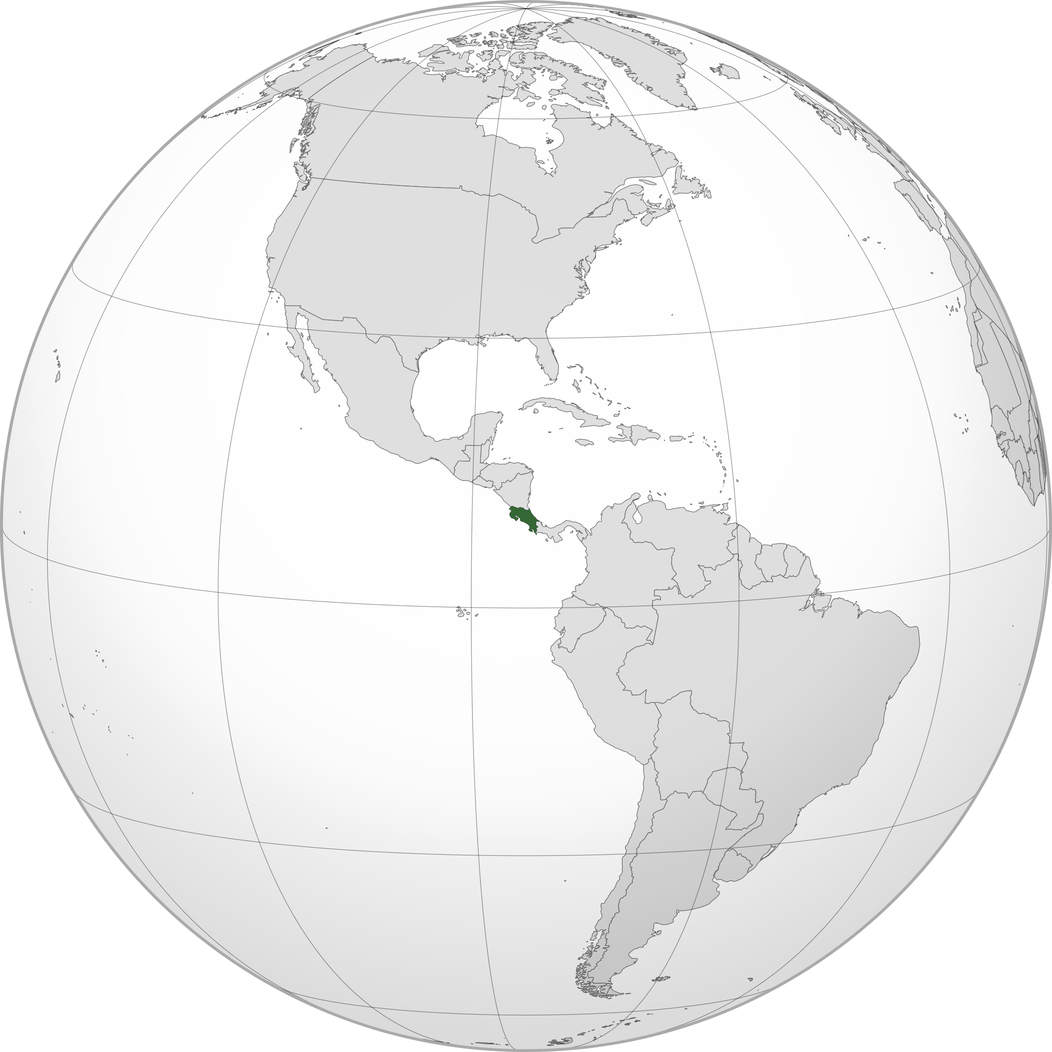 Location of Republic of Costa Rica