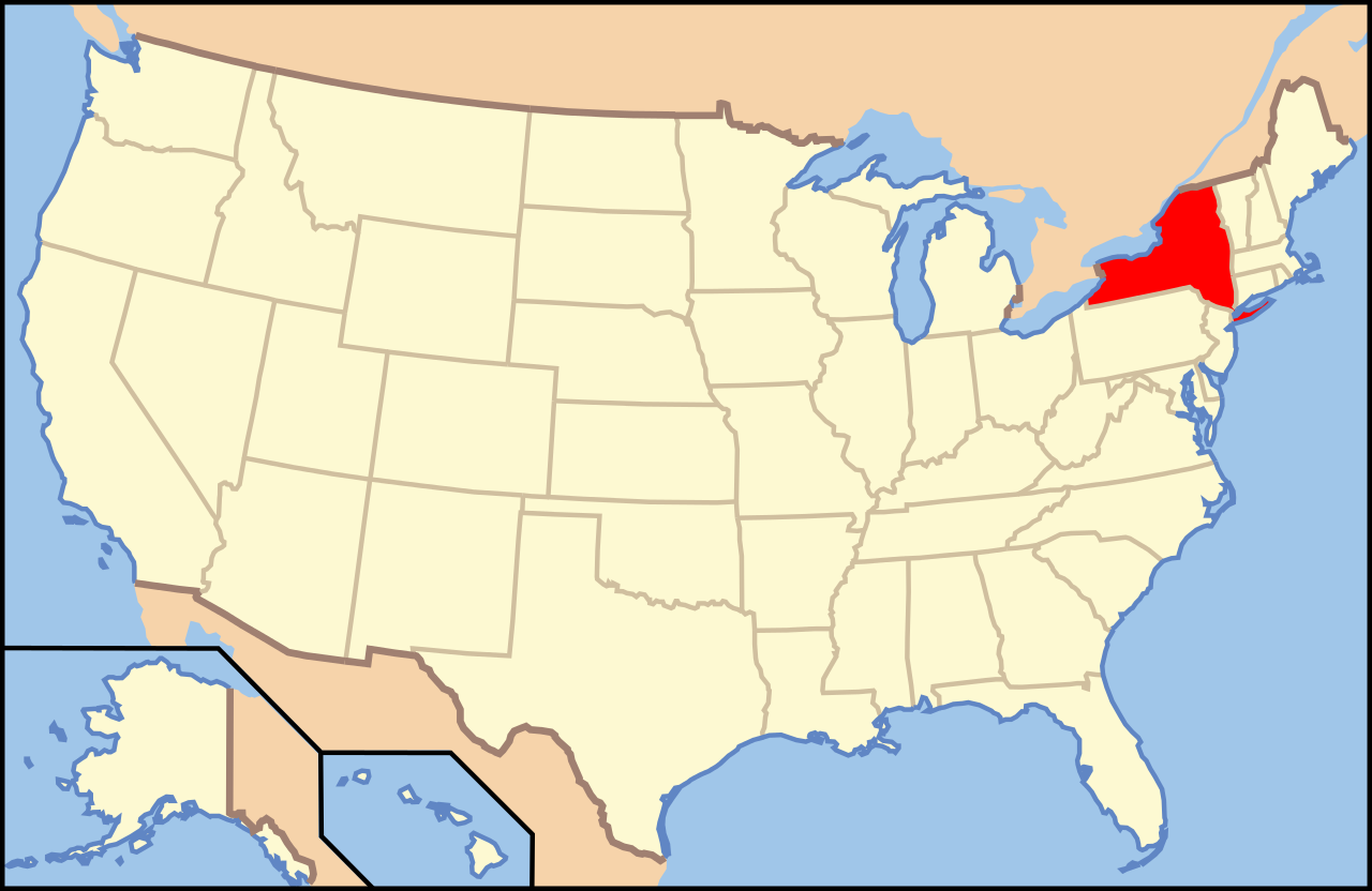 Location of New York