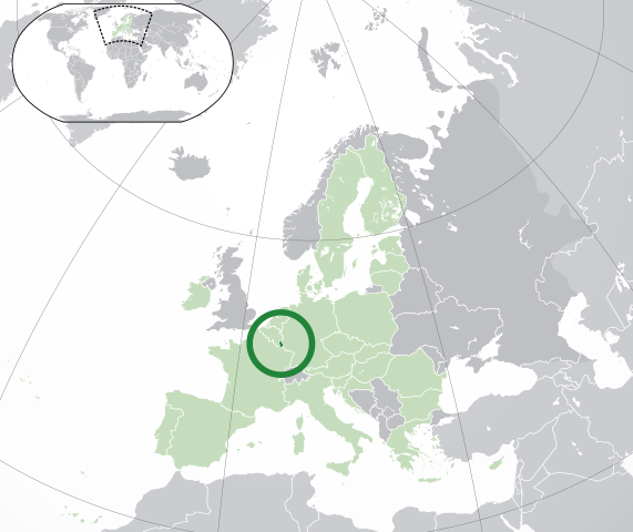 Location of Grand Duchy of Luxembourg