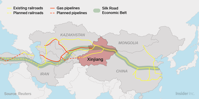 Xinjiang belt&road initiative map.png
