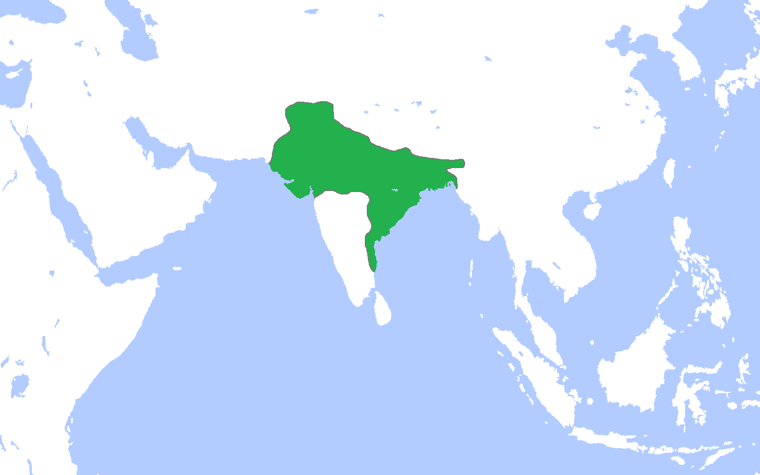 Location of Gupta Empire