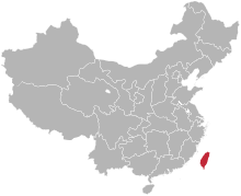 Location of Taiwan Province