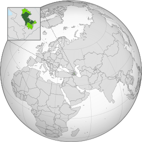 Location of Republic of Artsakh
