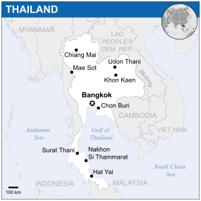 Location of Kingdom of Thailand