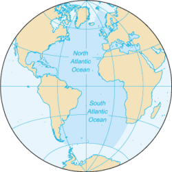 Location of Atlantic Ocean