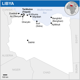 Location of Libya