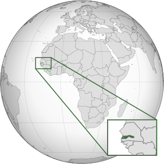 Location of Republic of The Gambia