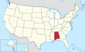 Location of Albama