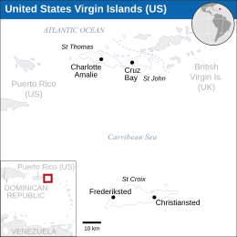 Location of Virgin Islands of the United States