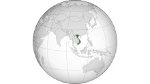 Location of Socialist Republic of Vietnam
