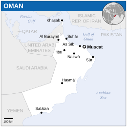 Location of Sultanate of Oman