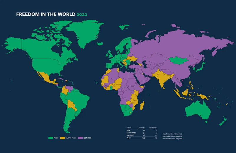 File:World freedom map 2022.png