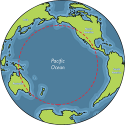 Location of Pacific Ocean