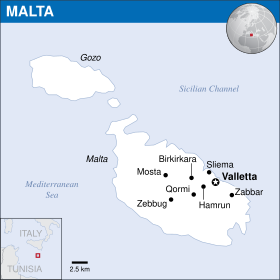 Lage von Republik Malta