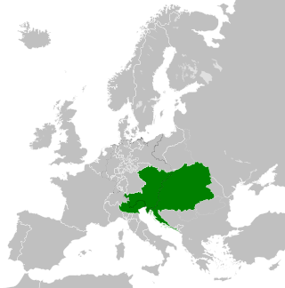 The Austrian Empire in 1815 (German Confederation in dotted lines)
