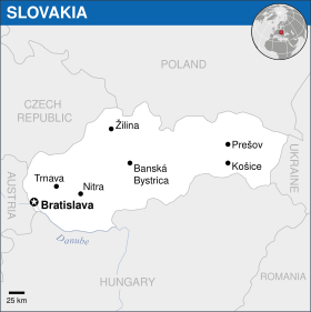 Lage von Slowakische Republik