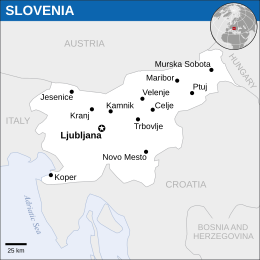 Location of Republic of Slovenia