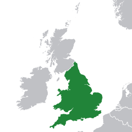Location of Kingdom of England