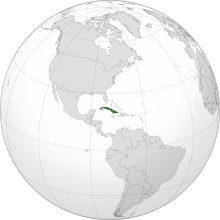 Location of Republic of Cuba