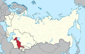 Location of Uzbek Soviet Socialist Republic
